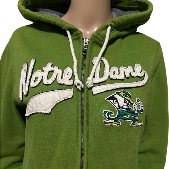 Campus crew Notre Dame Fighting Irish Green Zip-Up Hoodie - Picture 2 of 6